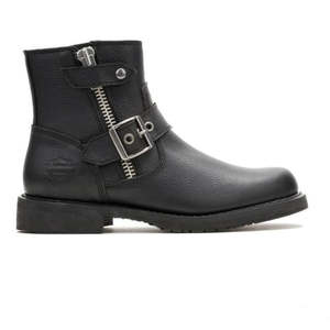 Womens Harley Boots And Footwear: Harley wo-d84814 Harley BOOT WMNS ADDIE ZIP 5.5`` BLK wo-d84814