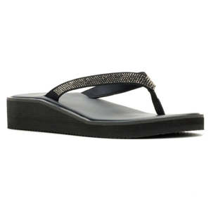 Womens Harley Boots And Footwear: Harley wo-d84858 Harley SANDAL WMNS BROSLIN BLING BLK wo-d84858