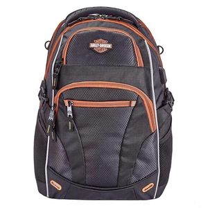 ath99207-rb Harley "Renegade II" USB Backpack - Rust/Black Colour ath99207-rb