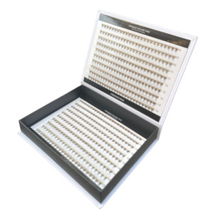 eyelash extensions: Deluxe 7D Camelia Premade Volume Fans D curl