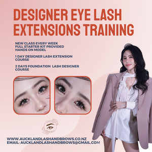 Designer eyelash extension course 1 day for experienced technician who want to up skill