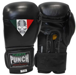 Mma And Kickboxing Training Equipment: Punch BOXING GLOVES - Mexican™ LUCKY 13 -  BLACK