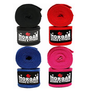 Mma And Kickboxing Training Equipment: Morgan Cotton Boxing Hand Wraps - 4 metre pair