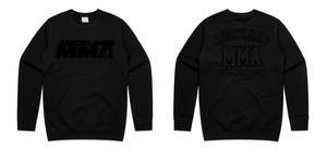 Auckland Mma Equipment: Auckland MMA Black on Black Crew Neck