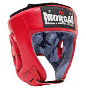 Head Gear: Morgan V2 Platinum Leather Head Gear - Red