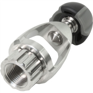 Atomic DIN to Yoke Adapter for Stainless Regulators