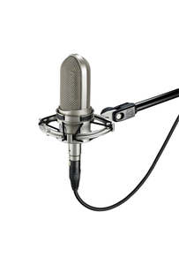 Studio Broadcast Microphones: AT4080 Ribbon Studio Mic+Mount Fig8 Side Address