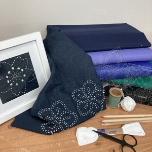 Beginner Sashiko - School Holidays - Ages 8+ - Audsley Sarah Designs