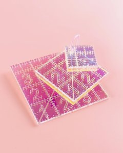 Products: Mini Squares Set - Iridescent Quilting Rulers - Audsley Sarah Designs
