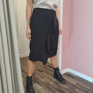 Hailwood - Black Frill Skirt - Size 10