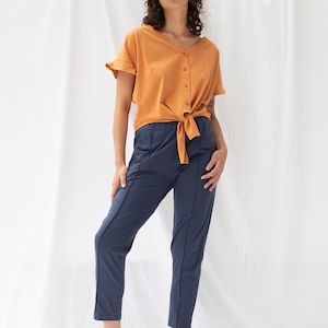 Pants: Re.Create - Soft Navy Homebound Pant