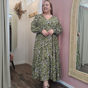 Size 16: Friday Flamingo - Leopard Maxi Dress - Size 22