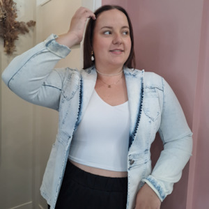 Augustine - Gabriel Denim Blazer - Size XL