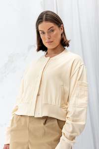 Recreate Label: ReCreate - Dylan Jacket In Cream- Size XL