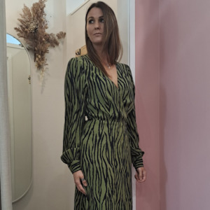 Hailwood: Hailwood - Tiger Wrap Dress - Size 8