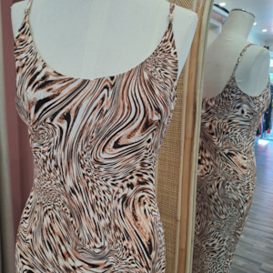 Ruby - Animal Print Maxi Dress - Size 10