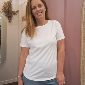 By Zoe - Azucena Organic Cotton Tee - Eco White