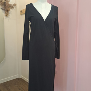 Kowtow: Kowtow - Black Wrap Dress - Size S