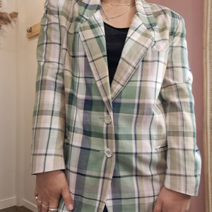 Austin Brown - Linen Blend Jacket - Size 16