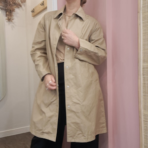 Assembly Label - Tan Cotton Coat - Size XS