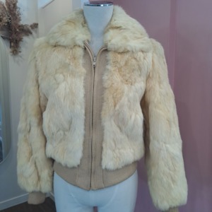 Coats Jackets: Dino Ricco - Vintage Rabbit Fur Jacket - Size S