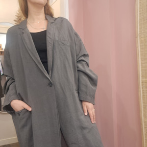 Coats Jackets: Rundholz - Charcoal Oversized Jacket - Size M/L