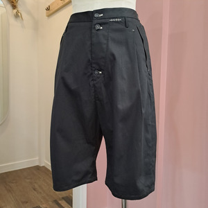 Newly Added: Umit Unal - Black Linen Shorts - Size L