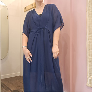 Moochi - Faithfully Navy Tie Dress - Size 14