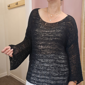 Carolina - Salina Mesh Top in Black - One Size - BNWT