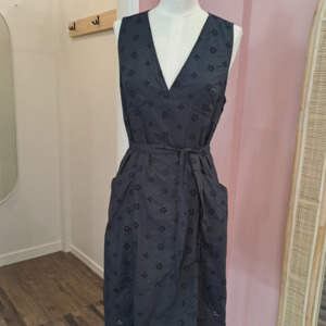 Dresses: Matteau - Broderie Organic Cotton Dress - Size 3 (10)