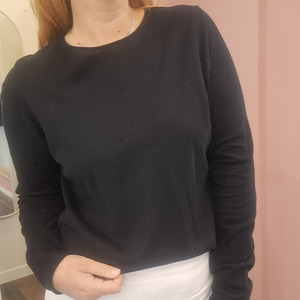 Juliette Hogan - JHL  Fine Cotton Cashmere Crew - Size XL