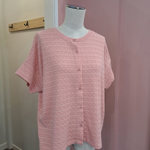 Size 10: Marco Polo - Pink Striped Shirt - Size S