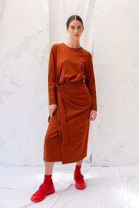 Dresses: ReCreate - Inclination Dress in Chestnut- Size S