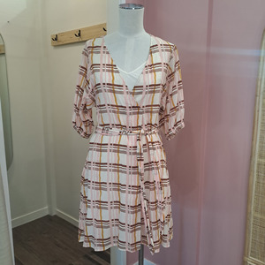 Dresses: Saba - Plaid Cotton Dress - Size 6