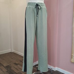 Pants: Leo + Be - Green Side Stripe Pant - Size 12