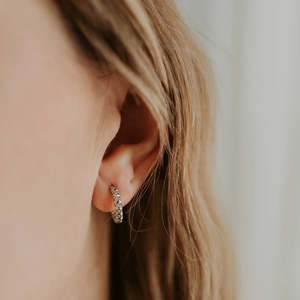 Ruby Hoops | Silver