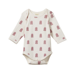 Cotton Long Sleeve Bodysuit | Tiki Print