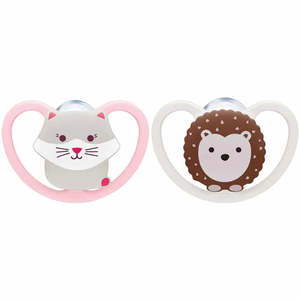 Sleeping: NUK Space Silicone Soother, 2 Pack
