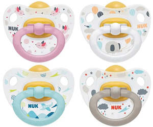 NUK Latex Happy Kids Pacifiers, 2 Pack Assorted