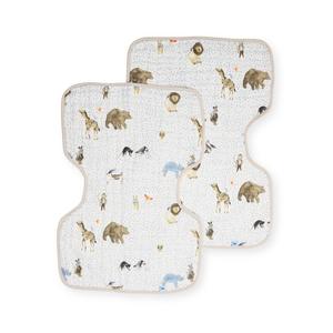Bath Care: Muslin Burp Cloth 2 Pack - Party Animals