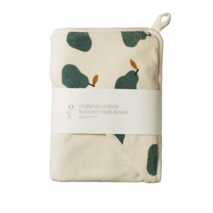 Organic Cotton Hooded Bath Towel | Pear