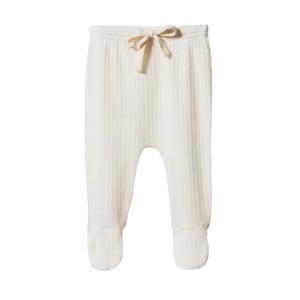 Pointelle Footed Rompers | Natural
