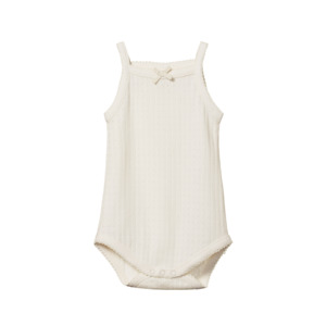 Baby: Pointelle Camisole Bodysuit | Natural