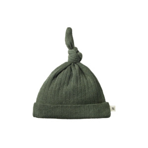 Merino Pointelle Knotted Beanie