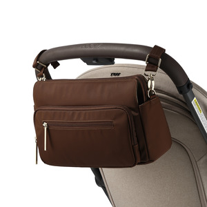 New: Multitasker Pram Caddy 2.0 - Chocolate Nylon