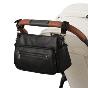 New: Multitasker Pram Caddy 2.0 - Black Vegan Leather