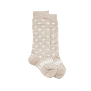 Lamington Merino Wool Knee High Socks | Truffle