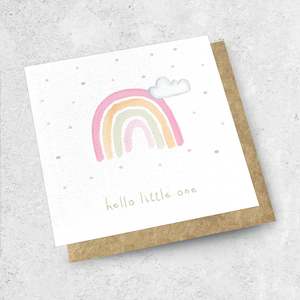 Rainbow Hello Little One Card