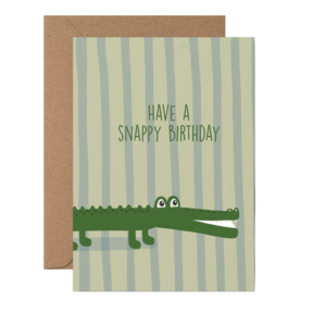 Snappy Birthday Crocodile Greeting Card
