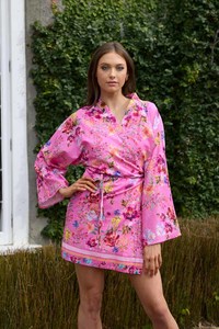 Alfie Kimono Bright Floral Pink